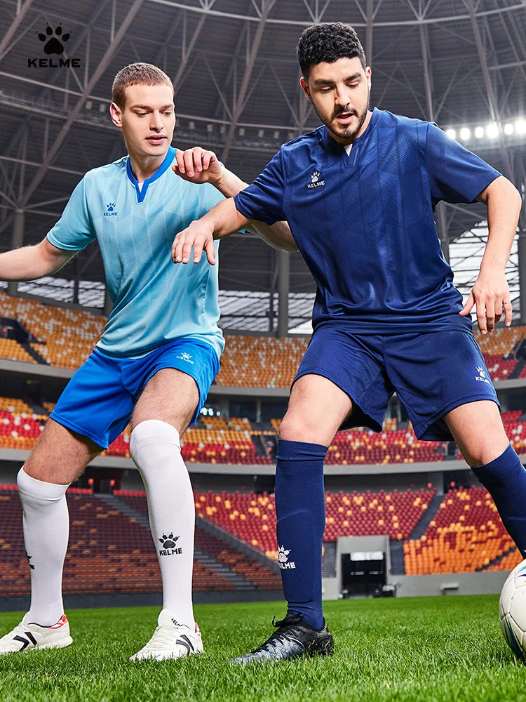 kf-S0238abbbe0d143ea9dcec23c39826e01o Kelme Football Suit Customized Set 2024 Summer Outdoor Running Training Short Sleeve Shorts Basketball Suit Soccer Jersey