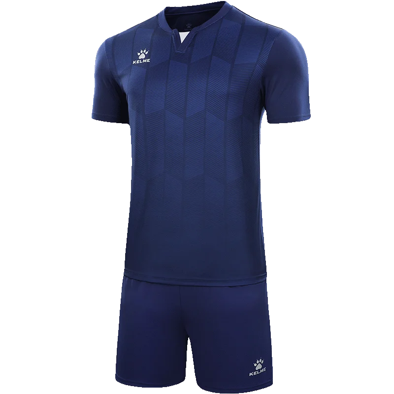 kf-S358b7b036bd64b5585e85e595e1d80b2T Kelme Football Suit Customized Set 2024 Summer Outdoor Running Training Short Sleeve Shorts Basketball Suit Soccer Jersey