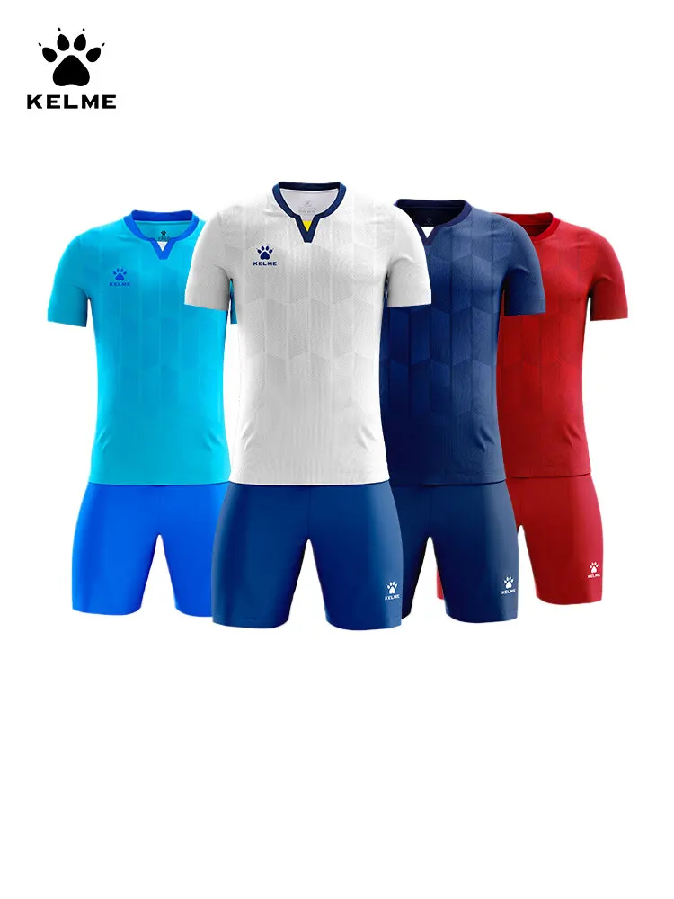 kf-S7e738ef5c0b540d5b529ba6577e82adeb Kelme Football Suit Customized Set 2024 Summer Outdoor Running Training Short Sleeve Shorts Basketball Suit Soccer Jersey